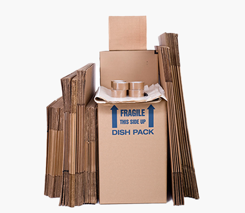 Man with boxes (fragile)